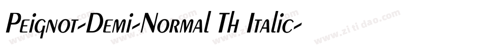 Peignot-Demi-Normal Th Italic字体转换